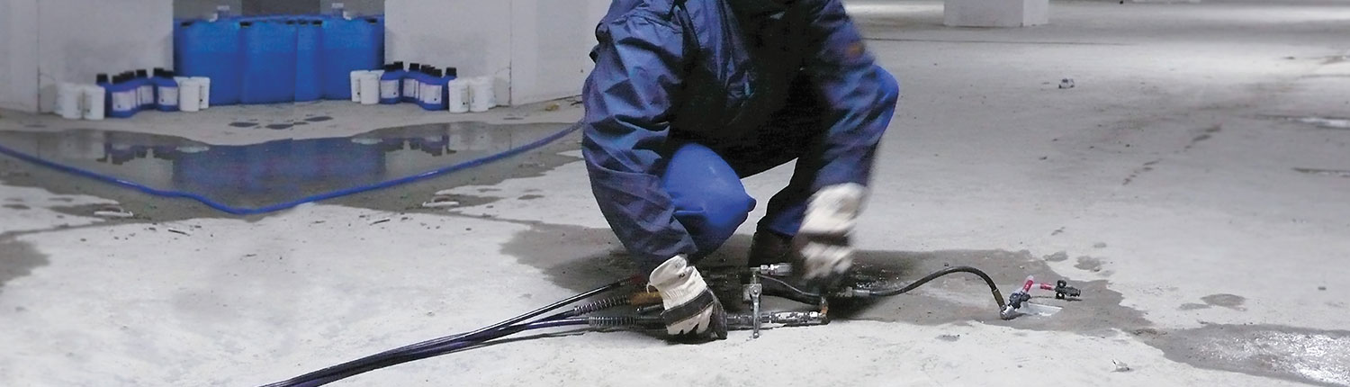 Injection of Grouting Hoses